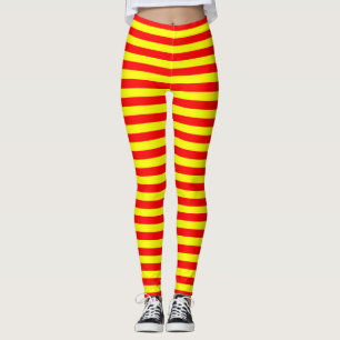 kina kyrgyzstan spanien flagga ränder röd gul möns leggings