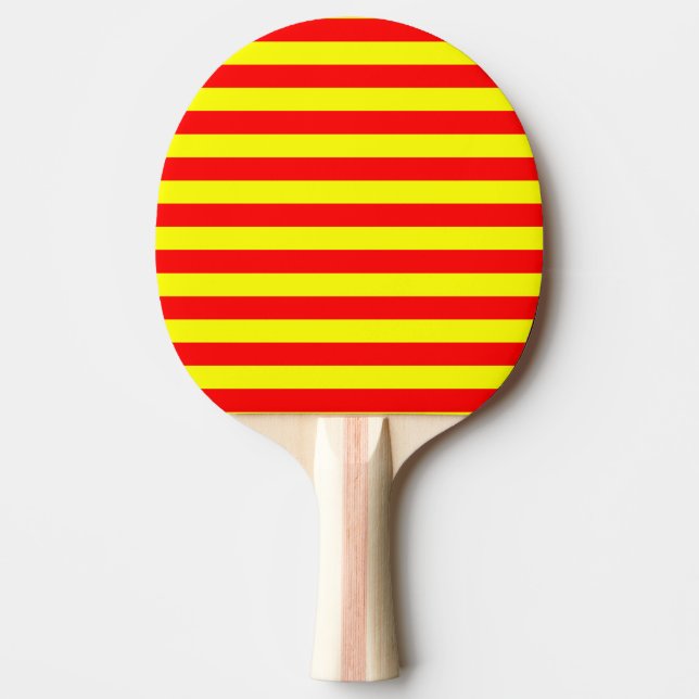 kina kyrgyzstan spanien flagga ränder röd gul pat pingisracket (Framsidan)