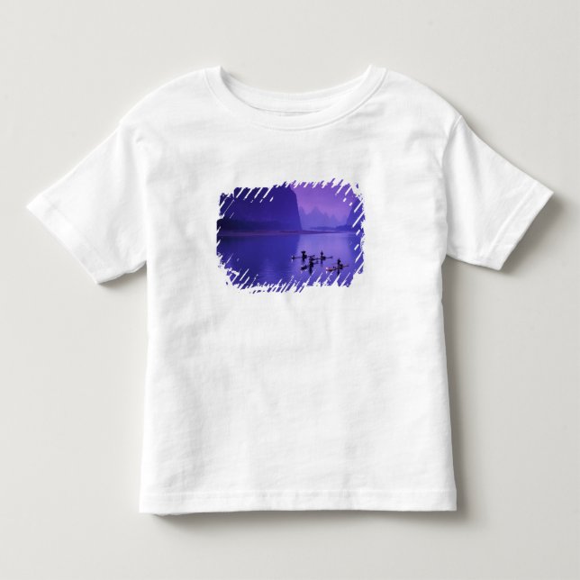 Kina, Li floden. Skarvfiskare. T Shirt (Framsida)