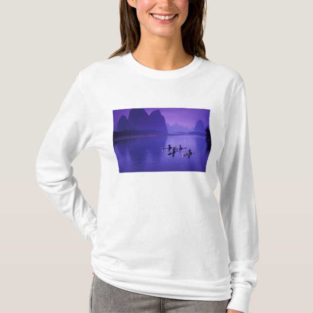 Kina, Li-floden. Skarvfiskare. T Shirt (Framsida)