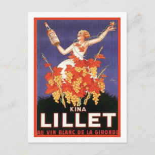 Kina Lillet Vintage annons Vykort
