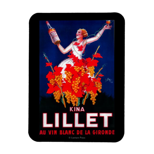 Kina Lillet Vintage PosterEurope Magnet (Vertikal)