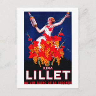 Kina Lillet Vintage PosterEurope Vykort