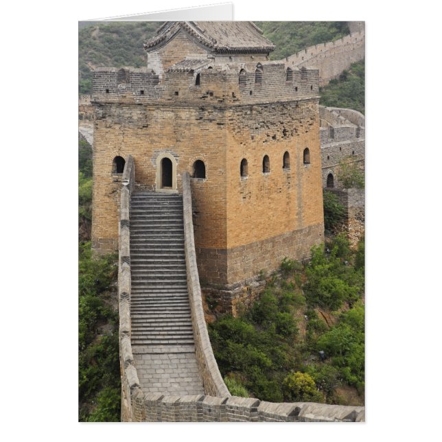 Kina mur vid Jinshanling, Kina, Asien 2 Hälsningskort (Framsidan)