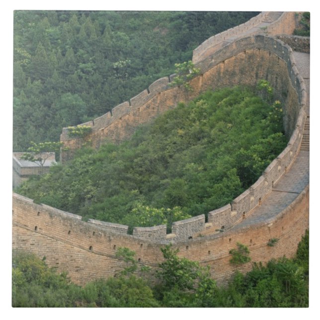 Kina mur vid Jinshanling, Kina. Kakelplatta (Framsidan)