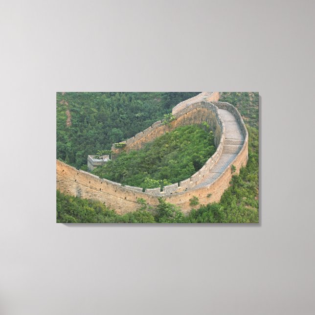 Kina muren vid Jinshanling, Kina. Canvastryck (Framsida)