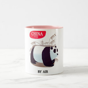 Kina Panda resaffisch Två-Tonad Mugg