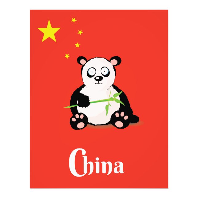 Kina Panda resposter. Fototryck (Framsidan)