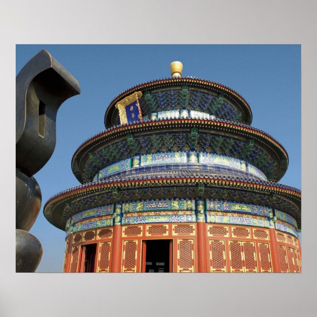 Kina, Peking, Himmelens tempel, kinesisk urna i Poster (Framsidan)