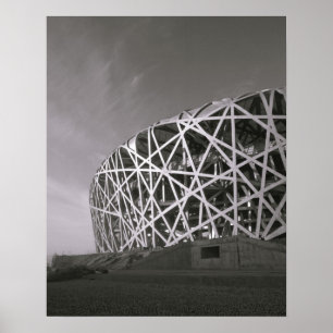 Kina, Peking. Nationalstadion, arrangemangsplats f Poster
