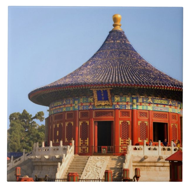Kina, Peking, Tian Tan Park, Himlens tempel, 2 Kakelplatta (Framsidan)