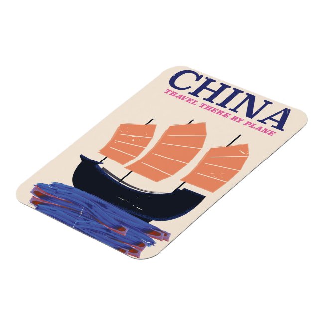 Kina "Res dit med flygplan" Magnet (Vänstra Sidan)