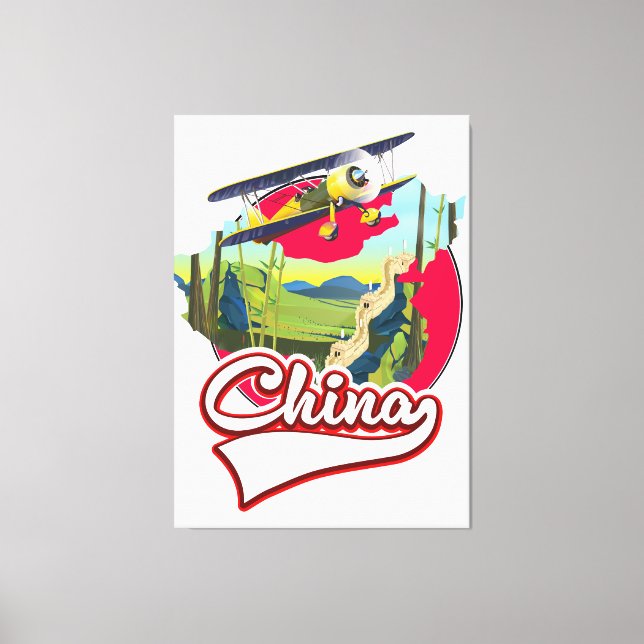 Kina Resekarta logotyp Canvastryck (Framsida)