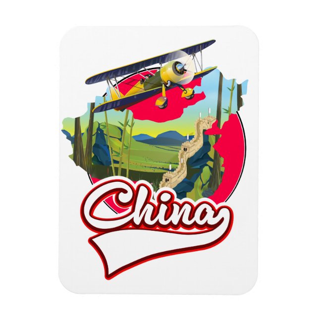Kina Resekarta logotyp Magnet (Vertikal)