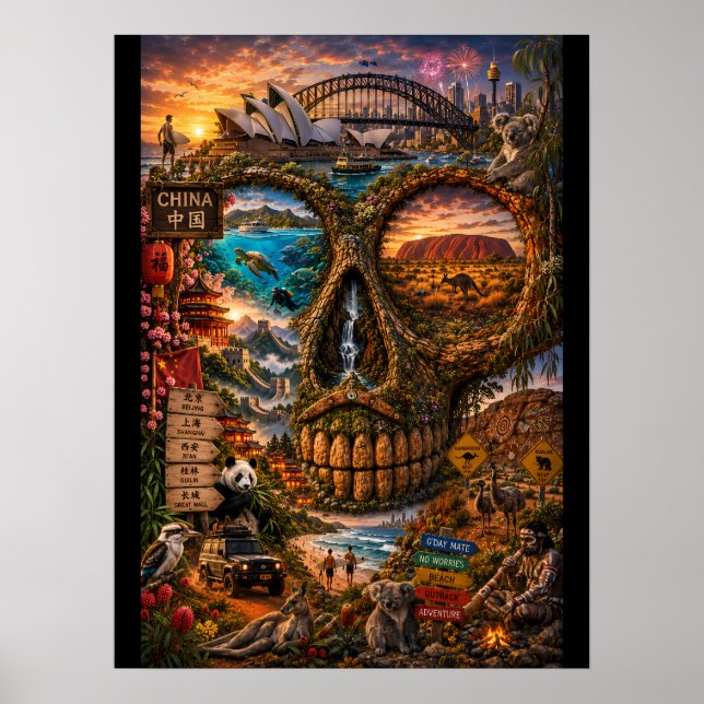 Kina Skalle Konsttryck | State of Mind Poster (Framsidan)