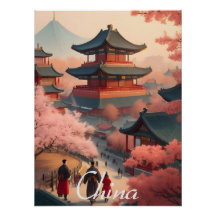 Kina tempel reseraffisch