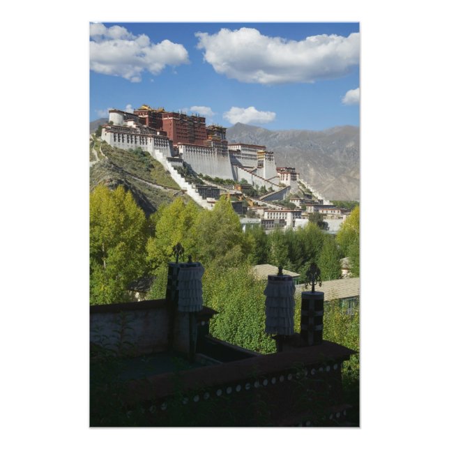 Kina, Tibet, Lhasa, Potala Palace 2 Fototryck (Framsidan)