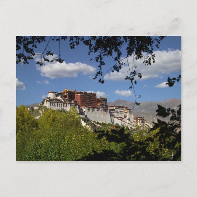 Kina, Tibet, Lhasa, Potala-palatset Vykort (Framsida)