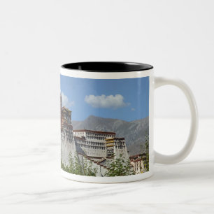 Kina, Tibet, Lhasa, Potalapalatset 3 Två-Tonad Mugg