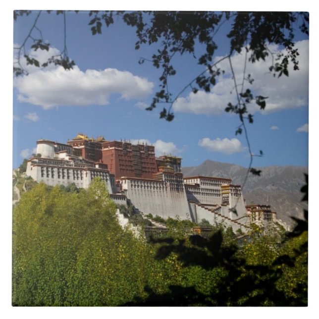Kina, Tibet, Lhasa, Potalapalatset Kakelplatta (Framsidan)