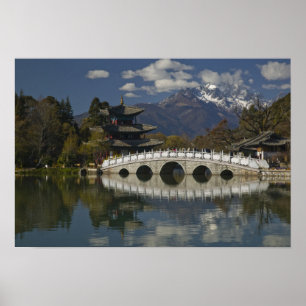 KINA, Yunnan-provinsen, Lijiang. Lijiang Gammel Poster