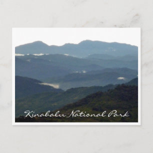 kinabalu nat silhouette vykort