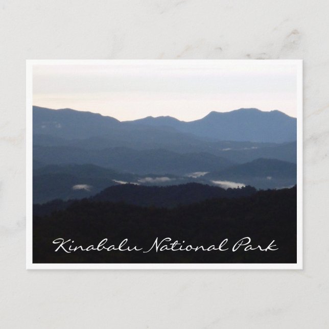 kinabalu park siluett vykort (Framsida)
