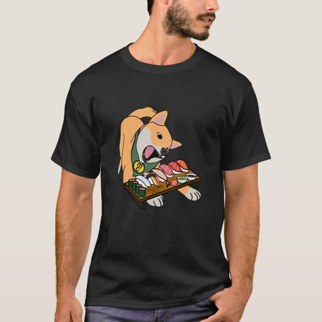 Kinako äter sushi t shirt (Framsida)