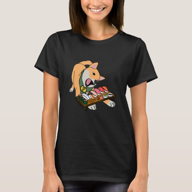 Kinako äter sushi t shirt (Framsida)