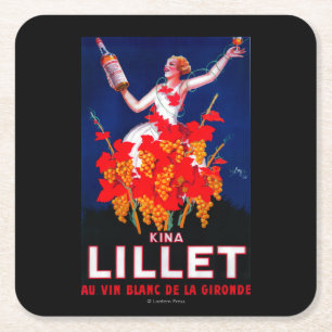 KinaLillet vintage PosterEurope Underlägg Papper Kvadrat