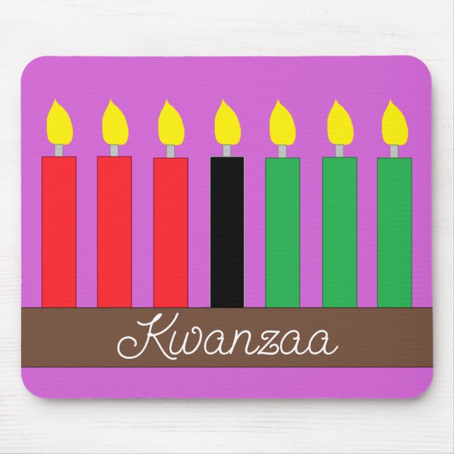 Kinara för Kwanzaa: Lavender Musmatta (Framsidan)