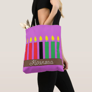 Kinara för Kwanzaa: Lavender Tygkasse