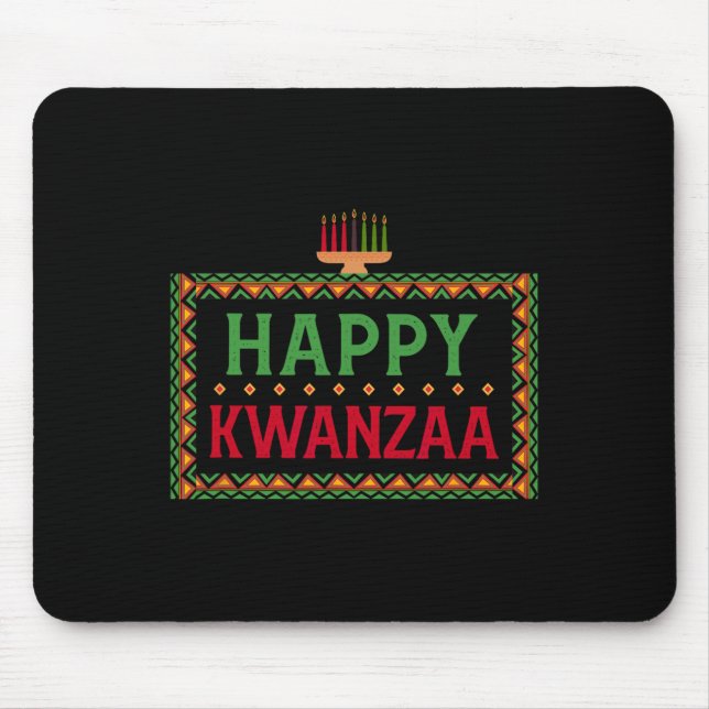 Kinara Seven Candles Principles of Kwanzaa Lycklig Musmatta (Framsidan)