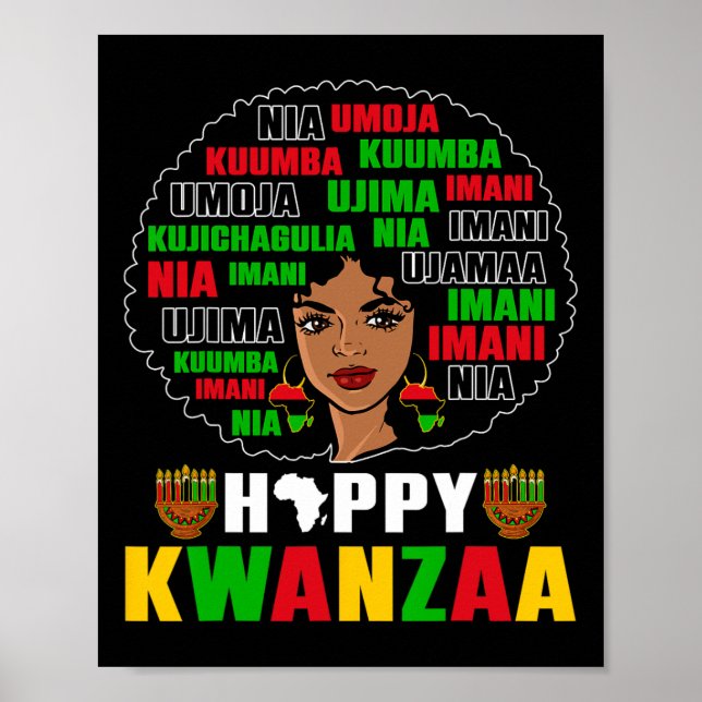 Kinara Seven Principles African American Kwanzaa A Poster (Framsidan)