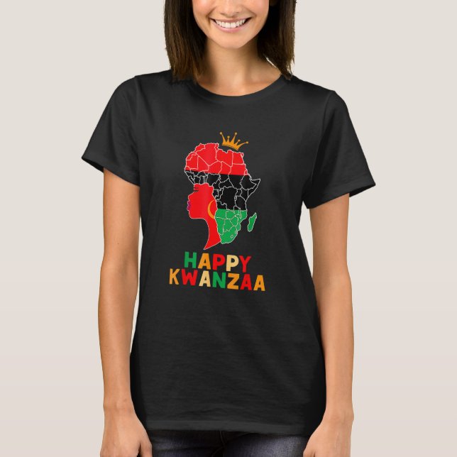 Kinara Seven Principles African American Kwanzaa A T Shirt (Framsida)