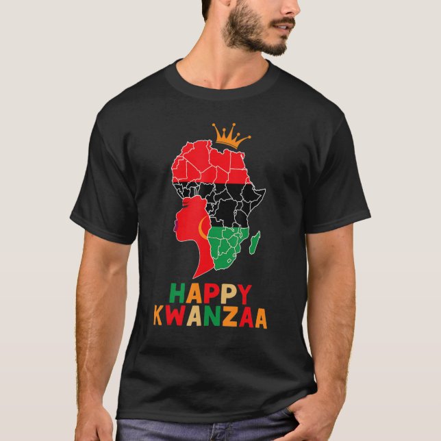Kinara Seven Principles African American Kwanzaa A T Shirt (Framsida)