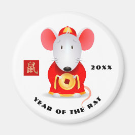 Kinas år Råtta . Anpassningsbar-år-magnet Magnet