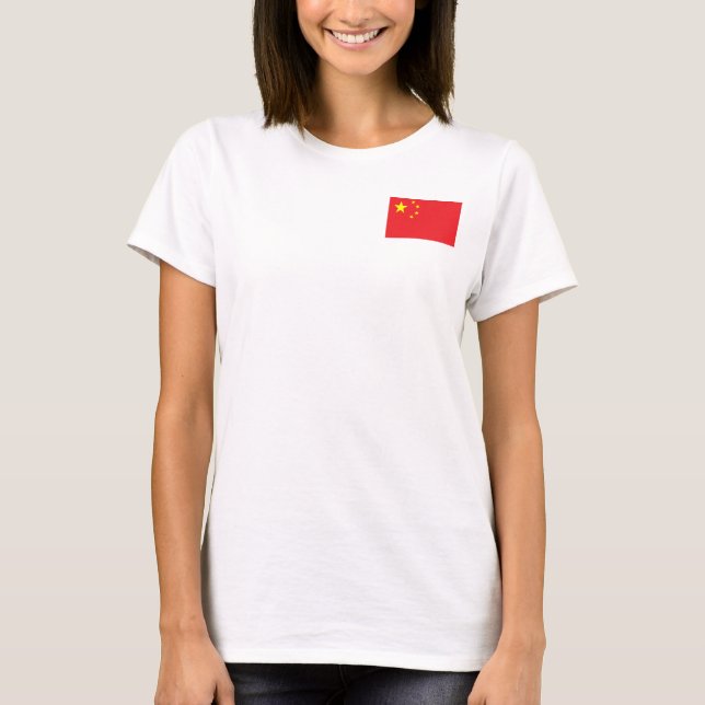 Kinas flagga t shirt (Framsida)