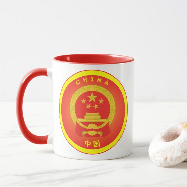 Kinas kulturarvssymbol mugg (Med munk)