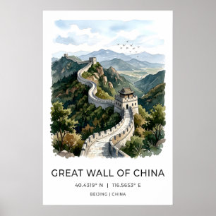 Kinas murakryck, Peking Resa Konst Poster