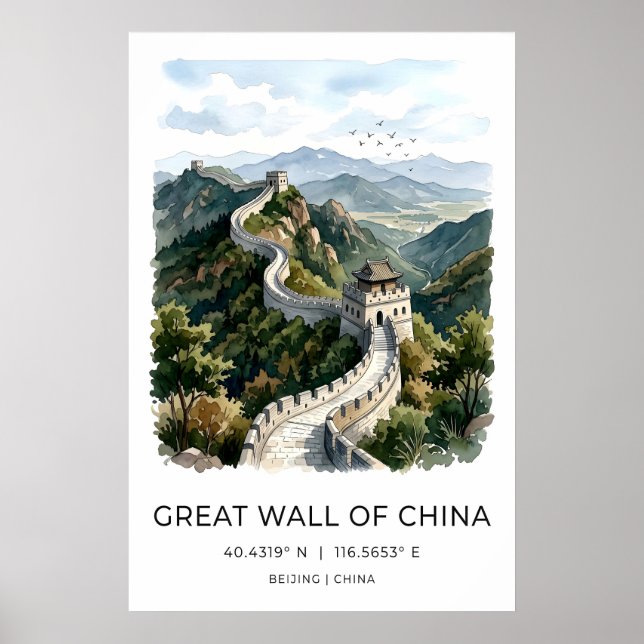 Kinas murakryck, Peking Resa Konst Poster (Framsidan)