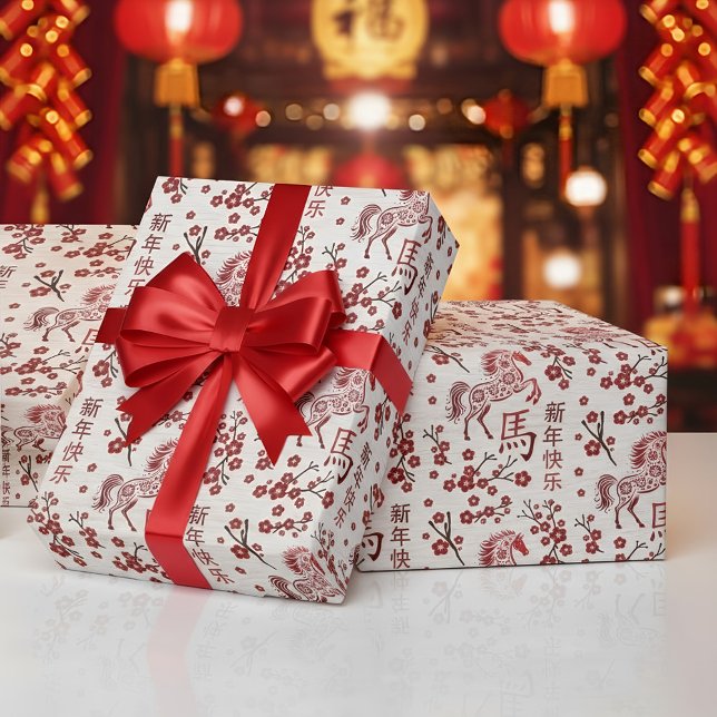Kinas nya år av eldhästen 2026 presentpapper (Skapare uppladdad)