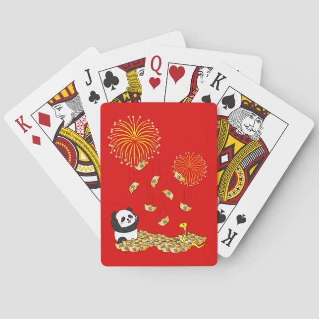Kinas nya år av ormen 2025-panda casinokort (Baksidan)
