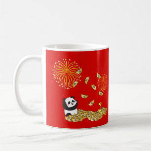 Kinas nya år av ormen 2025-panda kaffemugg