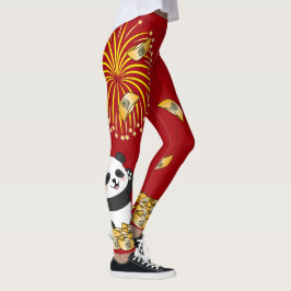 Kinas nya år av ormen 2025-panda leggings
