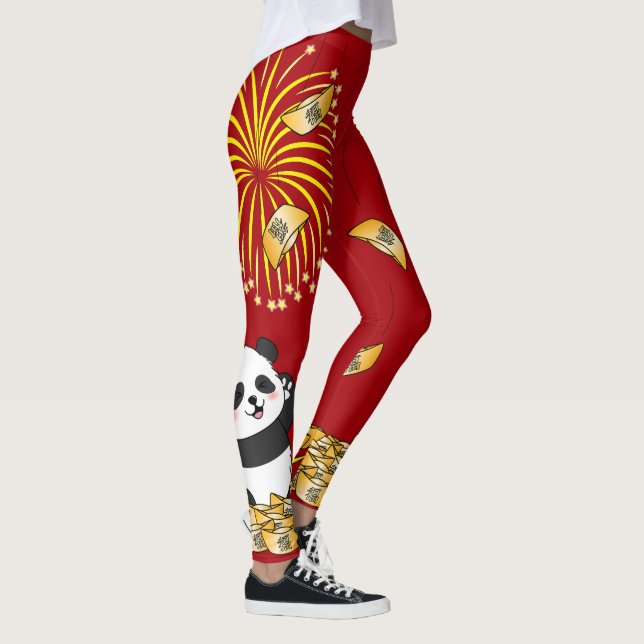 Kinas nya år av ormen 2025-panda leggings (Höger)