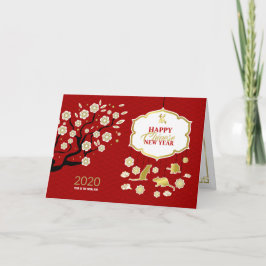 Kinas nya år i lycklig Råtta 2020 Kort