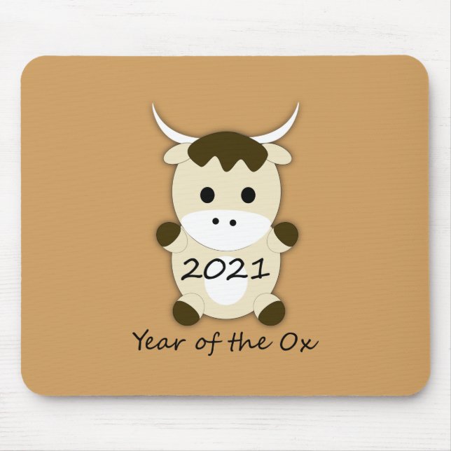 Kinas nyår 2021 Ox-året Musmatta (Framsidan)