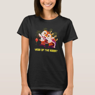 Kinas nyår 2023 för kaninlion i lycklig t shirt