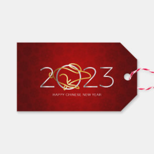 Kinas nyår 2023 i lycklig Poster Presentetikett